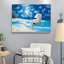 Diamond Painting Sea Moon Horse Full Round Drill Picture Rhinestone DIY Drawi