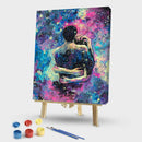 Painting By Numbers DIY Hugging Hand Painted Canvas Oil Art Picture Craft Kit