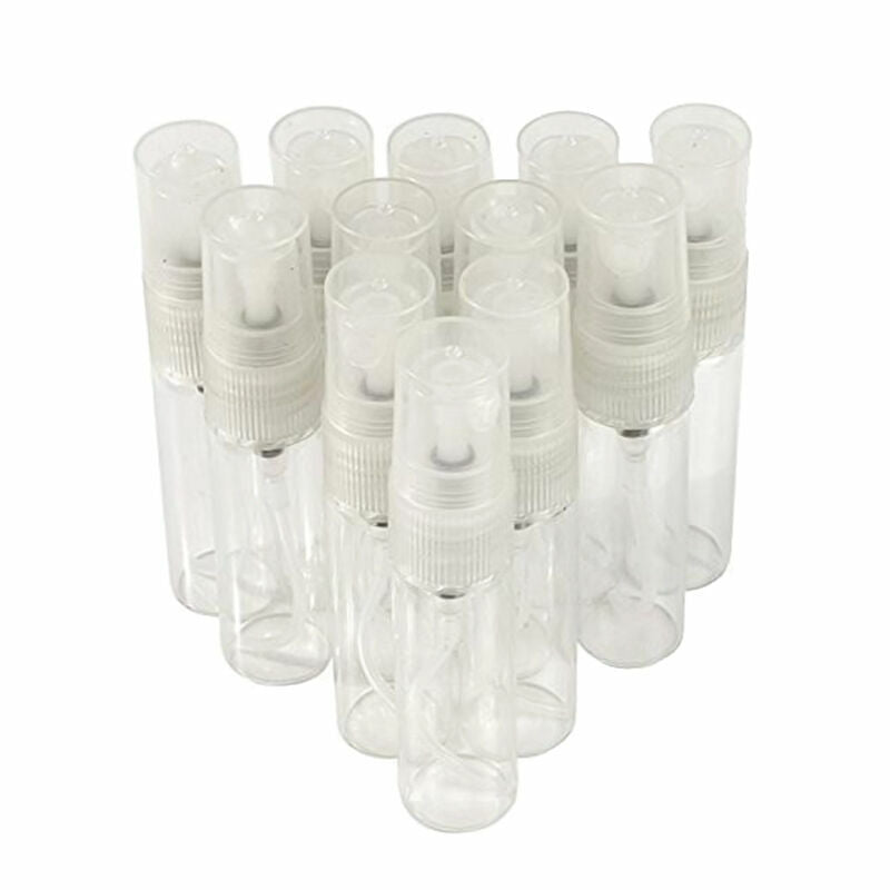 12 Pcs Mini Glass Transparent Small Empty Spray Bottle Ato B5G6 Perfume F3B8
