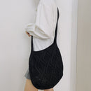 Women Knitted Shoulder Bags Large Capacity Weave Shopping Crossbody Handbag