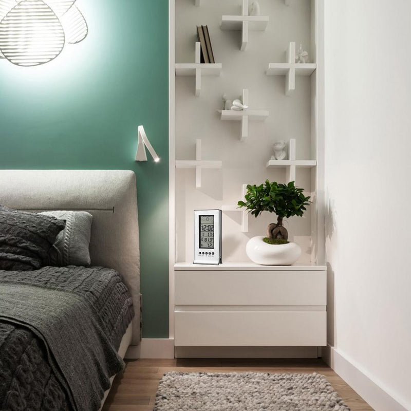 Indoor Outdoor Wireless Weather Station Alarm Clock Snooze ForecastCalendar