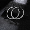 Rhinestone Shiny Crystal Hoop Earrings Drop Earrings Dangle Jewelry Ear Stud