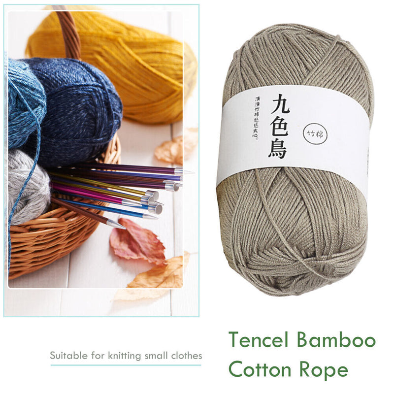 1 Roll Six Strands Tencel Bamboo Cotton Rope Knitting Crochet Knitwear Twine