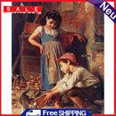 Frameless Painting By Number Coloring Drawing Oil Picture for Adults DIY Kits