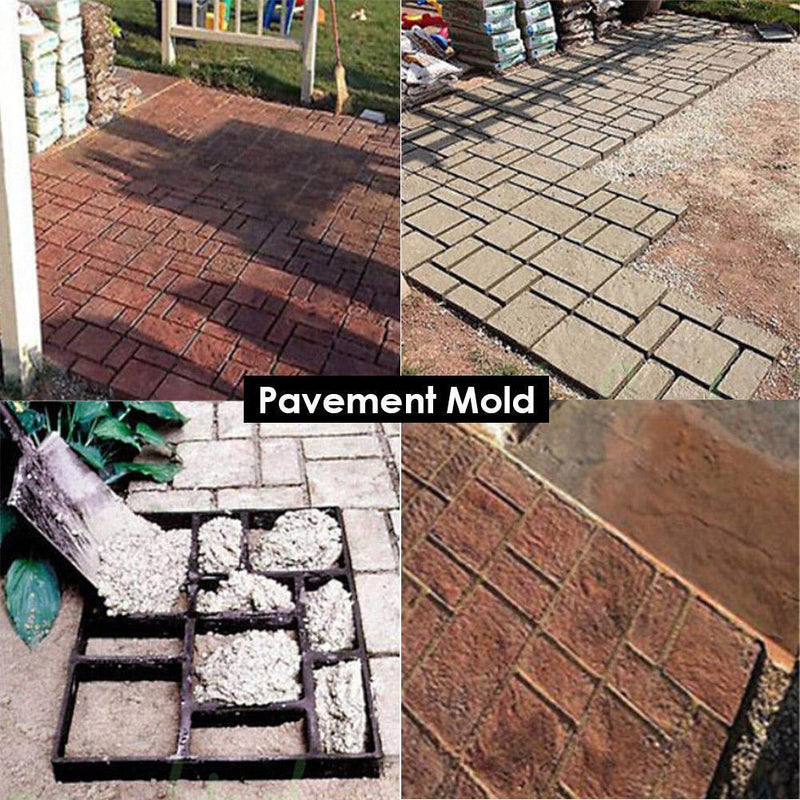 Garden Pavement Mold DIY Manually Paving Cement Concrete Brick Mould (7)