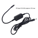 LED Light USB C Conveter 2.5/3.5/4.0/5.5mm Adapter Type C Cable PD to DC 12V