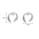 Earrings Geometric Heart Clip Earrings C-shape Ear Clip Aesthetic Jewelry