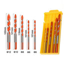5pcs Carbide Ceramic Triangle Drill Bits 6-12mm Drill Bit Set Power Hand Tools