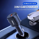 Battery Car Charger Fast Charger USB-C Dual-Battery For DJI Mavic Air 2/Air 2S