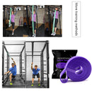 Elastic Resistance Band Exercise Gym Fitness Strength Belt (Purple 32mm) Newly