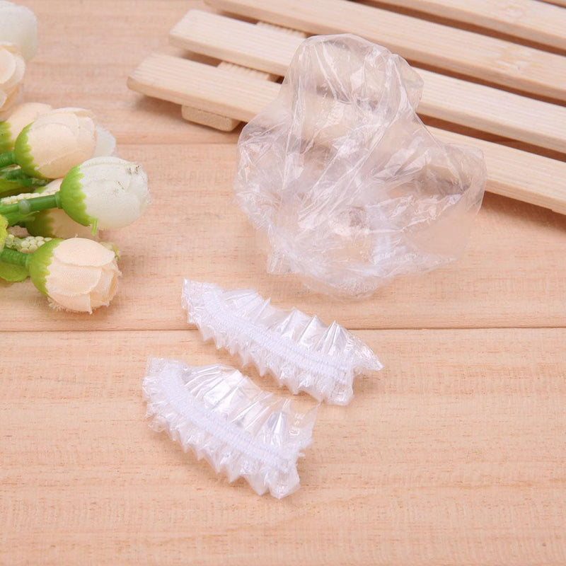 100pcs Disposable Waterproof Earmuffs Ear Cover Hair Bathing Plastic Tools