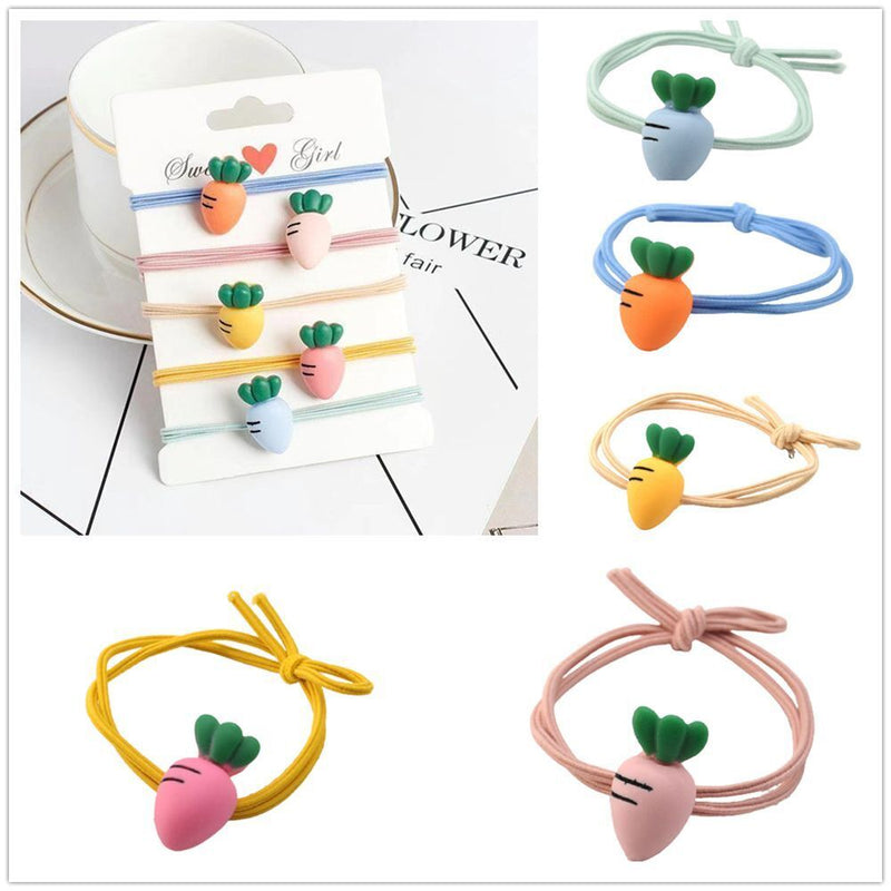Women Hair Accessories Simple Korean High Elastic Hair Rope Carrot Cute