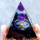Crystal Energy Tower Healing Reiki Chakra Pyramid Ogan Crushed Stone Decora