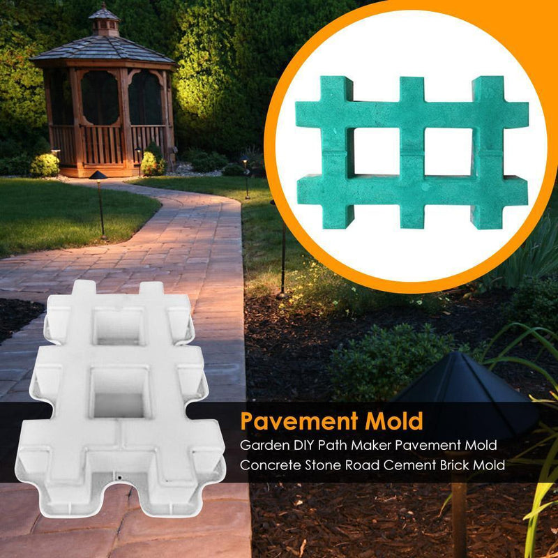 DIY Garden Yard Road Pavement Mold Pathway Paving Cement Brick Concrete Mould