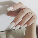 24pcs Glue On Fully Paste Artificial Nail Tips Solid Matte Frosted Manicure Tips