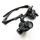 Head Watch Jewelry Magnifier 10/15/20/25x LED Lamp Watchmaker Optical Eyeglasses