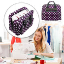 Sewing Machine Handbag Crochet Kits Print Travel Carrying Case (Purple) Newly