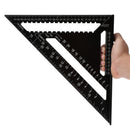 12"" Black Triangle Ruler for Woodworking Measurement Tool Quick Read