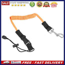 Elastic Kayak Canoe Paddle Leash Surfboard Surfing Safety Rope (Orange)