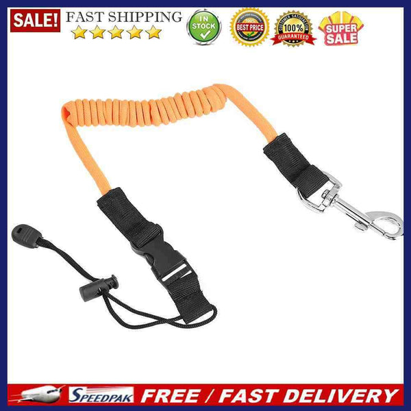 Elastic Kayak Canoe Paddle Leash Surfboard Surfing Safety Rope (Orange)
