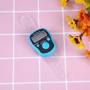 Stitch Marker Finger Ring Counter LED Light Electronic Tally Counter (Blue)