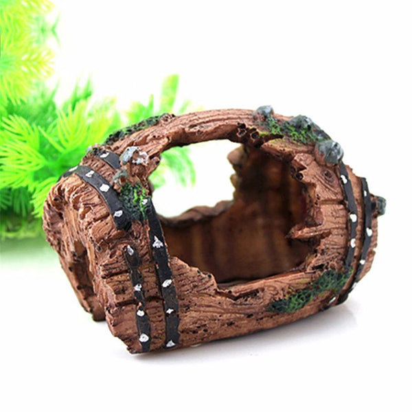 Wreck Barrel Fish Tank Decoration Aquarium Ornament Pet Supplies Home Decor