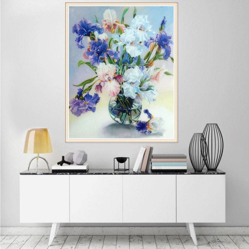40x30cm Flowers in Vase DIY 5D Diamond Painting Cross Stitch Needlework