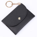 Fashion Leather Women Wallet Multi-slots Keychain Card Holder Coin Clutch Pur
