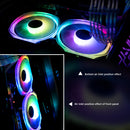 FR-701 PC Case Fan 9 Blade Addressable RGB LED PWM Cooling Fan (Forward) Newly