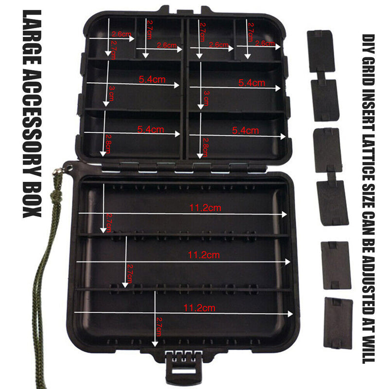 Portable Plastic Fishing Tackle Box Hooks Lures Baits Storage Case Fishing