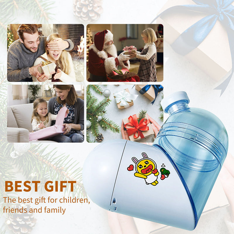 Water Bottle - Love Heart Storage Rotatable Water Bottle for Sport (Blue) Newly