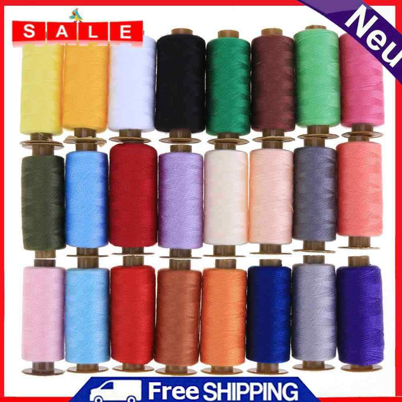 24 Rolls 500 Yards Colorful Durable Hand Stitch Cotton Thread Line Sewing