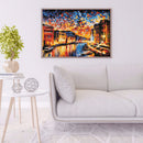 Sunset Street View 5D DIY Full Round Diamond Painting Landscape Mosaic Decor Kit