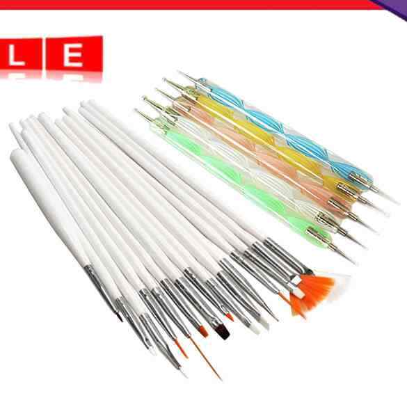 20pcs Nail Art Design Set Dotting Painting Drawing Polish Brush Spring-T