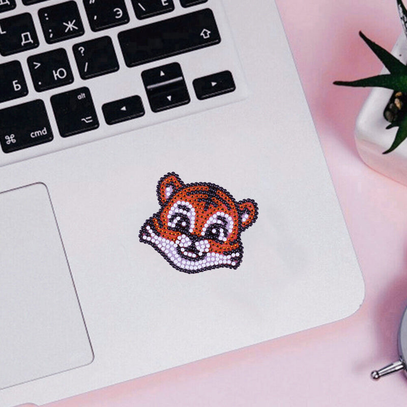 4pcs 5D Diamond Painting Stickers Kit DIY Tiger Cup Phone Decor Children Toys