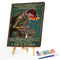 Retro Female Knight Poster Oil Paint By Numbers Kit DIY Acrylic Painting