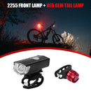 USB Rechargeable Bike Front Rear Lights Set Waterproof Night Ridding Lamp Newly