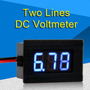 0.36inch LED Digital Voltmeter DC 4.5-30V Two Line Volt Meter(Blue)