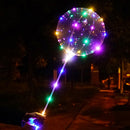 Luminous Handle Stick LED Balloon Party Colorful Lighting Clear Bobo Balloo