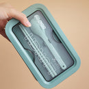 Microwave Lunch Containers Box with Compartments Food Container (Green) Newly