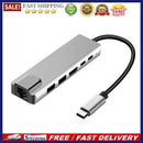 6 in 1 USB Type C Hub Adapter with 4K HDMI USB 3.0 2.0 RJ45 PD Charging Port