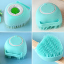 Dog Bath Brush Massage Gloves Silicone Comb Cat Shower Grooming (Blue) Newly