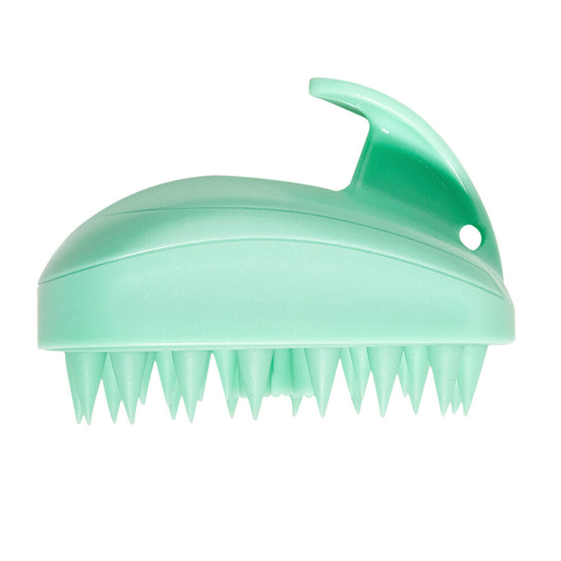 Silicone Head Body Scalp Massage Brush Hair Washing Clean Combs (Green) Newly