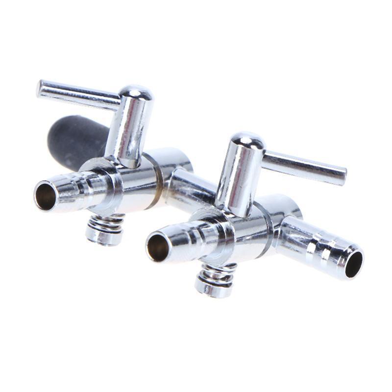 Air Flow Line Stainless Steel Control Valve Aquarium Pump Splitter(2-way)