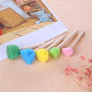 5pcs/set DIY Wooden Sponge Graffiti Painting Brushes for Kids Drawing Toys Newly