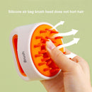 Silicone Scalp Head Massager Comb Handheld Hair Washing SPA Brush (Orange) Newly