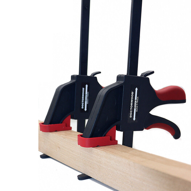 2pcs Woodworking Work Bar F Clamps DIY Quick Ratchet Release Squeeze Clip Newly