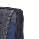 Men Oxford Cloth Belt Bags Zipper Reflective Striped Fanny Pack (Blue) Newly