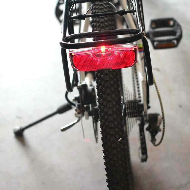 Bicycle Rear Reflector Tail Light For Luggage Rack Alloy Battery NO Q5K5