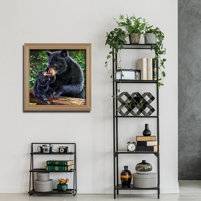 5D DIY Full Drill Diamond Painting Black Bear Embroidery Mosaic Handicraft Kit